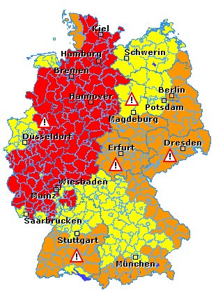 Meterologen warnen vor Schneewalze Petra.