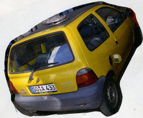 Der Renalut Twingo, mit dem Liesa Schulte unterwegs war.
