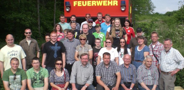 Der Störmeder Löschzug der Freiwilligen Feuerwehr radelte am vergangenen Samstag entlang der Kreisgrenze. Foto: Kemper