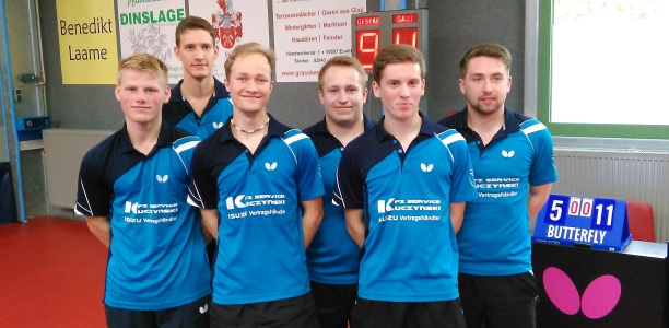TV Geseke - SV Westfalia Rhynern 9:4. Foto v.l. Schadomsky, Fechtler, Wibbe, Deckert, Polak, Schlüter