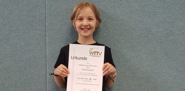 Frieda Strugholz vom TV Geseke gewinnt den Bambini-Cup. Foto: Polak